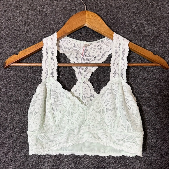 Free People Lace Bralette in Mint, Women’s Small - Picture 1 of 5